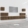 TV furniture set 8 pieces brown oak plywood by vidaXL, TV Furniture - Ref: Foro24-3120292, Price: 249,48 €, Discount: %