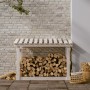 Solid white pine firewood rack 108x64.5x77 cm by vidaXL, Accessories for bags and firewood holders - Ref: Foro24-822433, Pric...