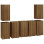 TV furniture 7 pcs brown oak plywood 30.5x30x60 cm by vidaXL, TV Furniture - Ref: Foro24-3120337, Price: 166,81 €, Discount: %