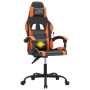 Drehbarer Gaming-Stuhl aus schwarzem und orangefarbenem Kunstleder von vidaXL, Gaming-Stühle - Ref: Foro24-349573, Preis: 115...