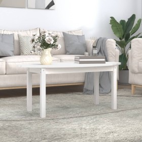 Solid white pine wood coffee table 110x55x45 cm by vidaXL, Coffee table - Ref: Foro24-822343, Price: 71,99 €, Discount: %