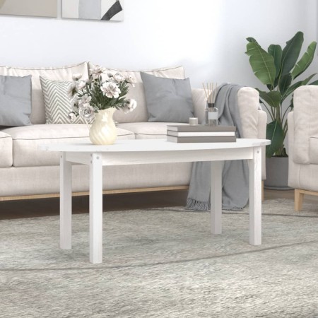 Solid white pine wood coffee table 110x55x45 cm by vidaXL, Coffee table - Ref: Foro24-822343, Price: 71,21 €, Discount: %