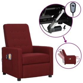 Sillón de masaje eléctrico tela rojo tinto de vidaXL, Sillones de masaje eléctricos - Ref: Foro24-3098712, Precio: 215,99 €, ...