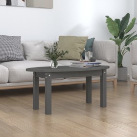 Solid gray pine wood coffee table 80x40x35 cm by vidaXL, Coffee table - Ref: Foro24-822349, Price: 44,99 €, Discount: %