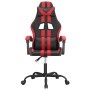 Silla gaming giratoria cuero sintético negro y rojo de vidaXL, Sillones para videojuegos - Ref: Foro24-349520, Precio: 121,39...