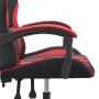 Silla gaming giratoria cuero sintético negro y rojo de vidaXL, Sillones para videojuegos - Ref: Foro24-349520, Precio: 121,39...