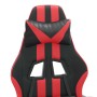 Silla gaming giratoria cuero sintético negro y rojo de vidaXL, Sillones para videojuegos - Ref: Foro24-349520, Precio: 121,39...