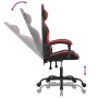 Silla gaming giratoria cuero sintético negro y rojo de vidaXL, Sillones para videojuegos - Ref: Foro24-349520, Precio: 121,39...