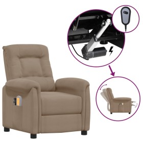 Sillón de masaje eléctrico tela de microfibra gris taupe de vidaXL, Sillones de masaje eléctricos - Ref: Foro24-3098590, Prec...