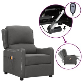 Sillón de masaje eléctrico tela gris oscuro de vidaXL, Sillones de masaje eléctricos - Ref: Foro24-3098758, Precio: 220,99 €,...