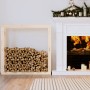 Firewood rack solid pine wood 100x25x100 cm by vidaXL, Accessories for bags and firewood holders - Ref: Foro24-822422, Price:...