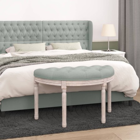 Light gray velvet bench 81.5x41x49 cm by vidaXL, Banks - Ref: Foro24-344411, Price: 79,70 €, Discount: %