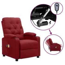 Sillón de masaje eléctrico tela rojo tinto de vidaXL, Sillones de masaje eléctricos - Ref: Foro24-3098854, Precio: 290,99 €, ...