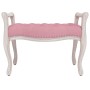 Banco de terciopelo rosa 80x45x60 cm de vidaXL, Bancos - Ref: Foro24-344434, Precio: 89,89 €, Descuento: %