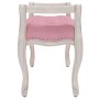 Banco de terciopelo rosa 80x45x60 cm de vidaXL, Bancos - Ref: Foro24-344434, Precio: 89,89 €, Descuento: %