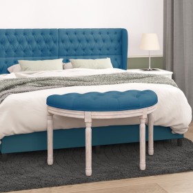 Blue velvet bench 81.5x41x49 cm by vidaXL, Banks - Ref: Foro24-344410, Price: 79,68 €, Discount: %