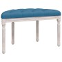 Banco de terciopelo azul 81,5x41x49 cm de vidaXL, Bancos - Ref: Foro24-344410, Precio: 79,68 €, Descuento: %