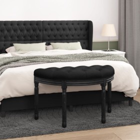 Banco de terciopelo negro 81,5x41x49 cm de vidaXL, Bancos - Ref: Foro24-344414, Precio: 89,78 €, Descuento: %