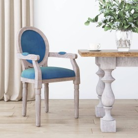 Blue velvet dining chair 54x56x96.5 cm by vidaXL, dining chairs - Ref: Foro24-344482, Price: 120,40 €, Discount: %