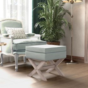 Light gray velvet stool with storage 45x45x49 cm by vidaXL, Benches for halls and storage - Ref: Foro24-344518, Price: 54,99 ...