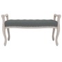 Banco de tela gris oscuro 110x45x60 cm de vidaXL, Bancos - Ref: Foro24-344437, Precio: 92,63 €, Descuento: %