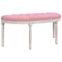 Banco de terciopelo rosa 110,5x45x49 cm de vidaXL, Bancos - Ref: Foro24-344420, Precio: 107,11 €, Descuento: %