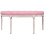 Banco de terciopelo rosa 110,5x45x49 cm de vidaXL, Bancos - Ref: Foro24-344420, Precio: 107,11 €, Descuento: %