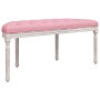 Banco de terciopelo rosa 110,5x45x49 cm de vidaXL, Bancos - Ref: Foro24-344420, Precio: 107,11 €, Descuento: %