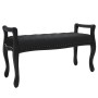 Banco de terciopelo negro 110x45x60 cm de vidaXL, Bancos - Ref: Foro24-344442, Precio: 138,67 €, Descuento: %