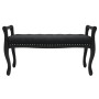 Banco de terciopelo negro 110x45x60 cm de vidaXL, Bancos - Ref: Foro24-344442, Precio: 138,67 €, Descuento: %