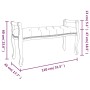 Black velvet bench 110x45x60 cm by vidaXL, Banks - Ref: Foro24-344442, Price: 138,67 €, Discount: %