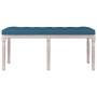 Banco de terciopelo azul 110x40x49 cm de vidaXL, Bancos - Ref: Foro24-344452, Precio: 98,93 €, Descuento: %