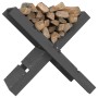 Gray firewood holder solid pine wood 47x39.5x48 cm by vidaXL, Accessories for bags and firewood holders - Ref: Foro24-822449,...