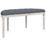 Dark gray velvet bench 110.5x45x49 cm by vidaXL, Banks - Ref: Foro24-344419, Price: 88,89 €, Discount: %