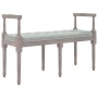 Light gray velvet bench 110x40x70 cm by vidaXL, Banks - Ref: Foro24-344425, Price: 100,16 €, Discount: %