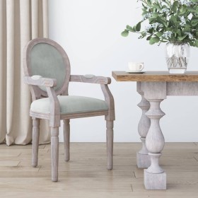 Silla de comedor terciopelo gris claro 54x56x96,5 de vidaXL, Sillas de comedor - Ref: Foro24-344483, Precio: 120,99 €, Descue...