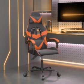 Black and orange synthetic leather swivel gaming chair by vidaXL, Gaming chairs - Ref: Foro24-349549, Price: 95,99 €, Discoun...