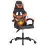 Drehbarer Gaming-Stuhl aus schwarzem und orangefarbenem Kunstleder von vidaXL, Gaming-Stühle - Ref: Foro24-349549, Preis: 95,...