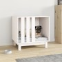 Caseta para perros madera maciza de pino blanco 60x45x57 cm de vidaXL, Casetas para perros - Ref: Foro24-822477, Precio: 90,9...