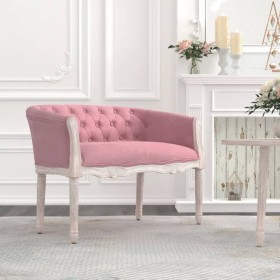 Banco de terciopelo rosa 98x56x69 cm de vidaXL, Bancos - Ref: Foro24-344513, Precio: 238,12 €, Descuento: %