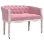 Banco de terciopelo rosa 98x56x69 cm de vidaXL, Bancos - Ref: Foro24-344513, Precio: 238,12 €, Descuento: %