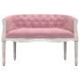 Banco de terciopelo rosa 98x56x69 cm de vidaXL, Bancos - Ref: Foro24-344513, Precio: 238,12 €, Descuento: %