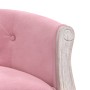 Banco de terciopelo rosa 98x56x69 cm de vidaXL, Bancos - Ref: Foro24-344513, Precio: 238,12 €, Descuento: %