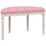 Banco de terciopelo rosa 81,5x41x49 cm de vidaXL, Bancos - Ref: Foro24-344413, Precio: 75,48 €, Descuento: %