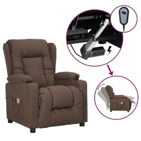 Electric massage chair taupe gray fabric by vidaXL, Electric massage chairs - Ref: Foro24-3098797, Price: 282,62 €, Discount: %