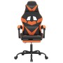 Drehbarer Gaming-Stuhl mit Fußstütze aus Kunstleder in Schwarz und Orange von vidaXL, Gaming-Stühle - Ref: Foro24-349561, Pre...