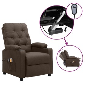 Elektrischer Massagesessel aus braunem Stoff von vidaXL, Elektrische Massagesessel - Ref: Foro24-3098855, Preis: 264,99 €, Ra...