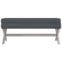 Dark gray velvet stool with storage 110x45x49 cm by vidaXL, Benches for halls and storage - Ref: Foro24-344526, Price: 115,42...