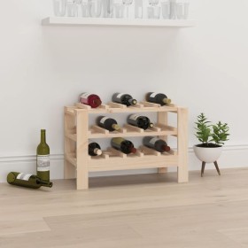 Solid pine wood bottle rack 61.5x30x42 cm by vidaXL, Wine racks - Ref: Foro24-822561, Price: 31,99 €, Discount: %