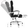 Silla de oficina reclinable cuero sintético negro de vidaXL, Sillas de oficina - Ref: Foro24-349629, Precio: 96,80 €, Descuen...